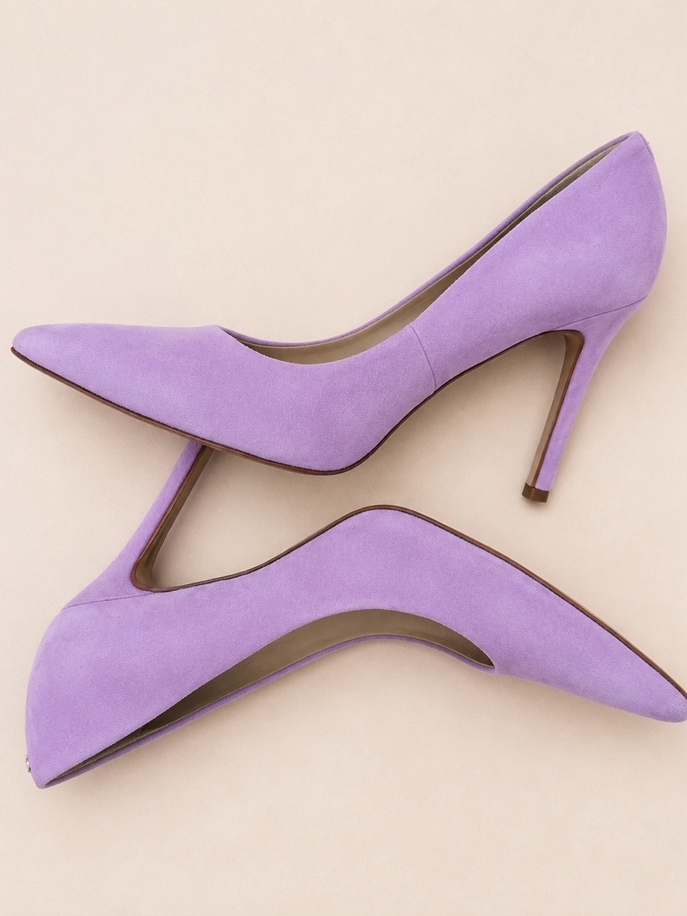 Sam Edelman Hazel - Lilac Suede Pointed Toe Pumps - Picture 5 of 8